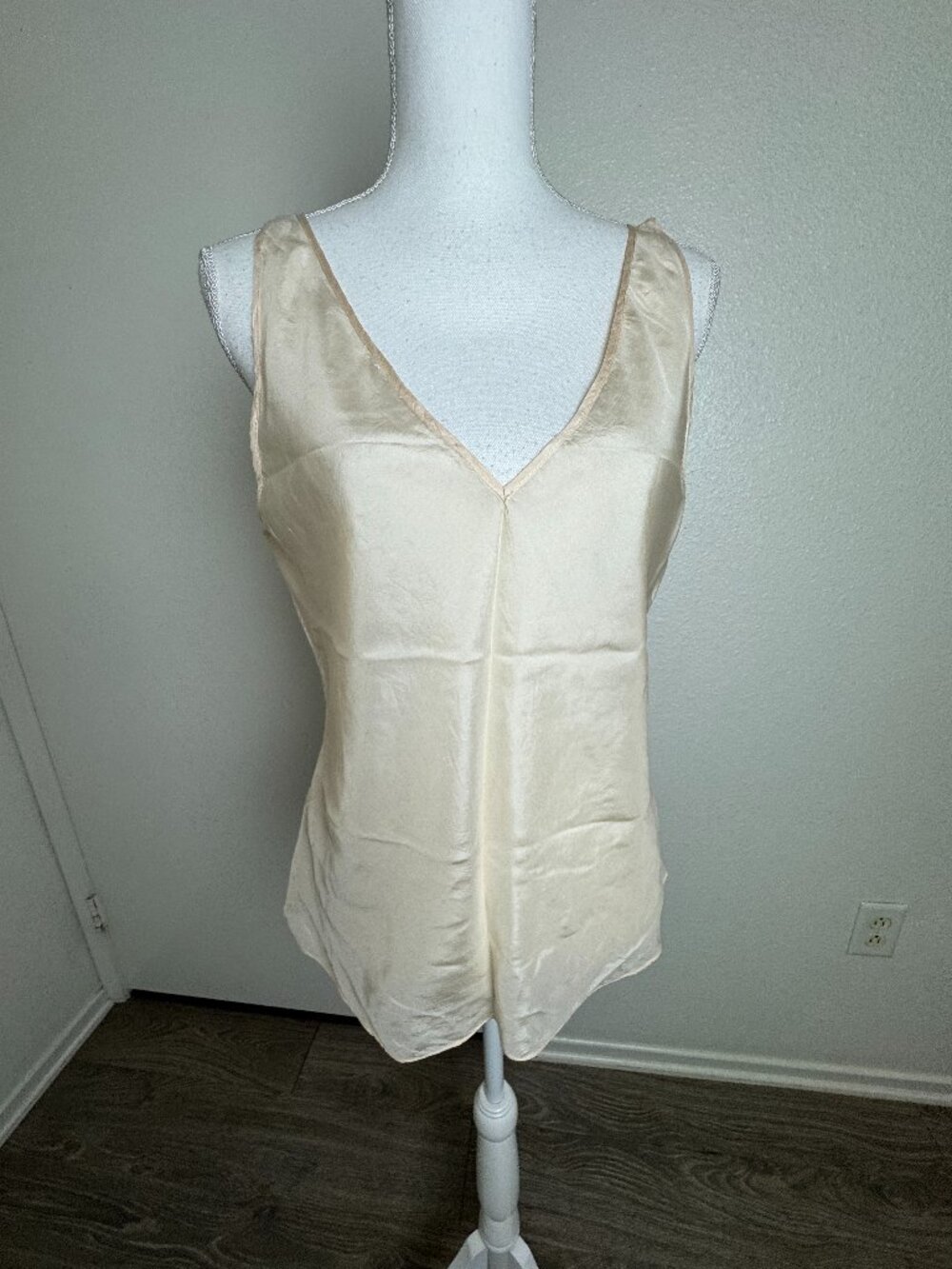 Vintage 100% Silk Ivory Camisole